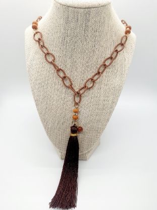 Picture of Tassel and agata necklace