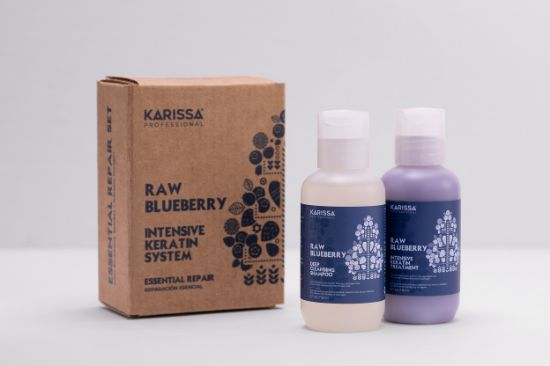 Picture of Karissa Blueberry Intensive Keratin System + Deep Cleansing Shampoo 8oz 