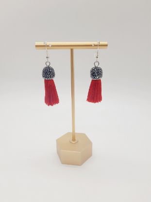 Picture of Red tassel Earrings
