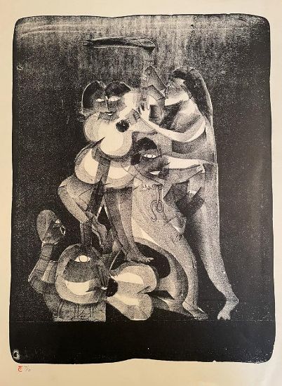 Picture of Litografía #10 de la  serie "Guitarras" de 1975.  14.9x11.4  inch(es)