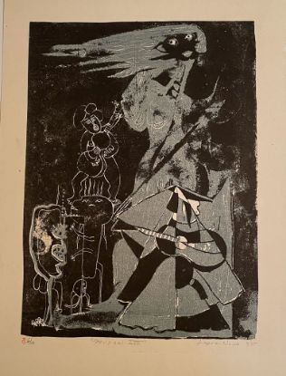 Picture of Litografía # LVII  de la  serie ''Músicas"  de 1975.      13.7x9.8 inch(es)        