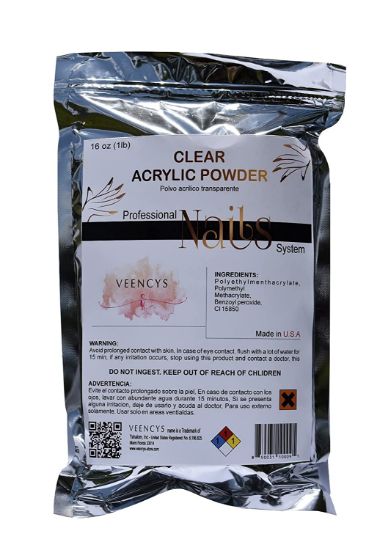 Picture of Veencys Clear Acrylic Powder Proffesional Nail (16oz)