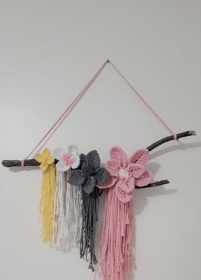 Picture of Boho Macrame Flower Wall Hanging by Glad's MaKrame
