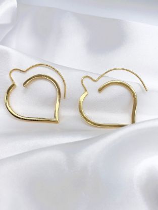 Picture of Heart Hoop Earrings