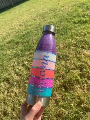 Custom Glitter Water Bottle