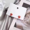 Picture of MBM New Summer Small Strawberry Stud Earrings – Creative and Funny Fruit Earrings Made from Skin-Favorable Alloy Metal for Women and Girls - Red