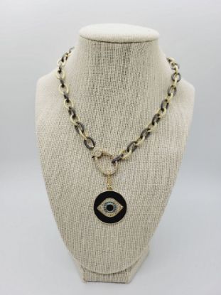 Picture of Black Evil eye necklace