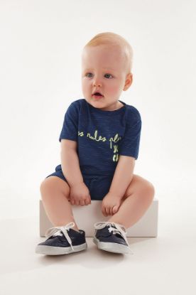 Picture of ''Less rules please'' cotton romper