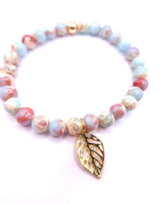 Picture of Natural Gemstone Jasper beads bracelet