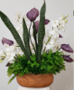 Picture of Artificial Flower Arrangement Centerpiece Made Butterfly Phalaenopsis Orchid Cactus and Succulents Anthuriums Home Decoration Mother's Day.