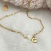 Picture of Dainty initial heart necklace