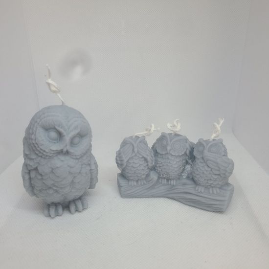 Picture of Owl candle Set