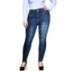 Picture of NANY JEANS Women's Casual Denim  Distressed Skinny Line Blue Jeans