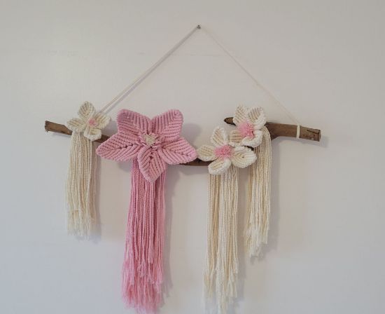 Picture of Boho Macrame Flower Wall Hanging by Glad'sMakrame