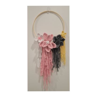 Picture of Round Boho Macrame Flower Wall Hanging by Glad'sMakrame