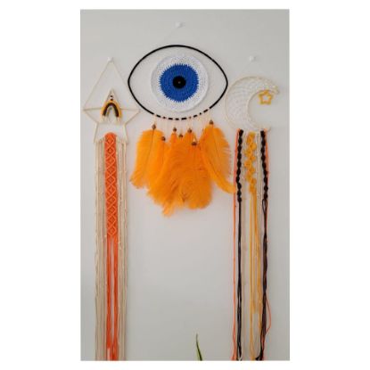 Picture of Dream Catcher- Moon, Star and Evil Eye Set BY: GLAD'S MAKRAME