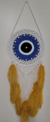 Picture of Round Evil Eye Dream Catcher Deluxe by Glad'sMakrame 