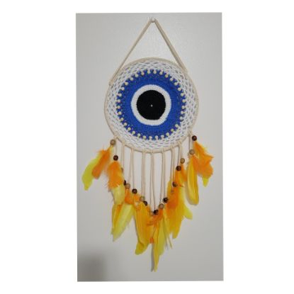 Picture of Round Evil Eye Dream Catcher by Glad'sMakrame 