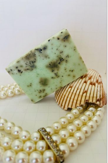 Picture of Handmade Mint and Rosemary Exfoliating Soap By Sunflower Beauty Creations