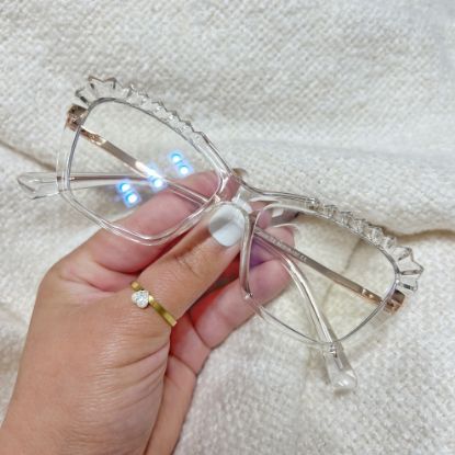 Picture of Snow Blue block Glasses by DIFANCY
