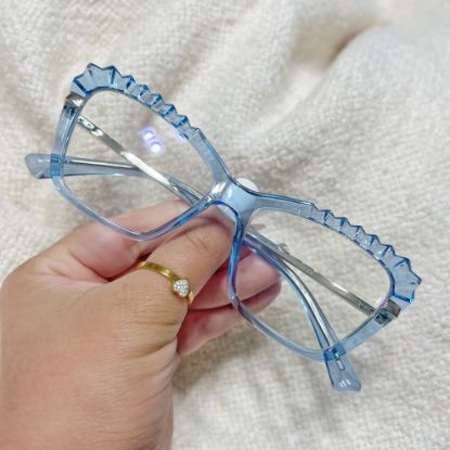 Picture of Sky Blue Block Glasses by DIFANCY